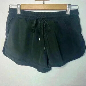 Lovestitch Women’s Shortie Black Shorts with Adjustable Tie Waist Size Small